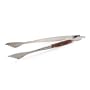 Outset QL20 Curtis Lloyd Stainless-Steel Barbecue Tongs with Walnut-Wood Handles
