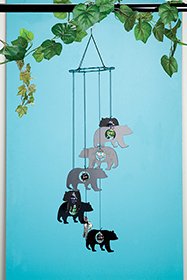 24 Inch Sun Catcher Swirl Home Dcor Metal Chimes - Bear
