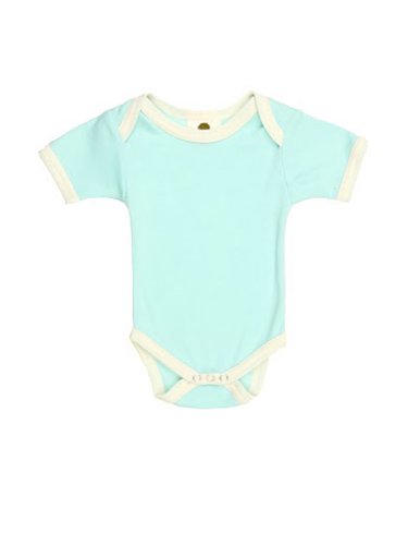 31Tj5WnyAmL # Kate Quinn Organics Short Sleeve Lap Neck Bodysuit, Skye/Vanilla Size 3 6 Months Big SALE