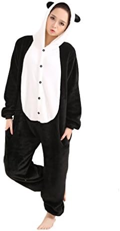 Ddwolf Panda Pajamas Halloween Costume Onesie Unisex Adult(black,S)