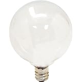 GE Lighting 44723 60-Watt 530-Lumen Candelabra Base G16.5 Globe Light Bulb, Soft White