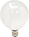 GE Lighting 44723 60-Watt 530-Lumen Candelabra Base G16.5 Globe Light Bulb, Soft White