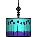 Palm Tree Haze 13 1/2 Wide Black Swag Chandelier