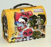 Transformers Optimus Prime Yellow Workmans Style Tin Lunch Box