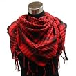 Houndstooth Square Shawl (40"x40"), Red Black