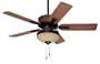 Hunter Fans 28523 52" Bear Creek Rustic Indoor Brittany Bronze Ceiling Fan w/ Light & Blades