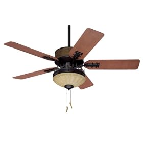 Hunter Fans 28523 52" Bear Creek Rustic Indoor Brittany Bronze Ceiling Fan w/ Light & Blades