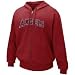 Nike Los Angeles Angels of Anaheim Red Tackle Twill Full Zip Hoody Sweatshirt (XX-Large)