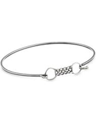 Sterling Silver Oxidized Celtic Rope Bangle Bracelet, 7.25"