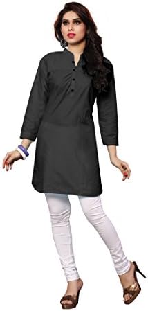 Slocky Women's Fancy Plain Kurties X-Large Black