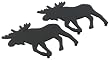 DII Moose Black Cast Iron Trivet Set of 2