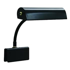 House of Troy Black Felt Lined Clip-On Gooseneck Piano Lamp