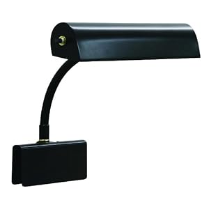 House of Troy Black Felt Lined Clip-On Gooseneck Piano Lamp by House of Troy