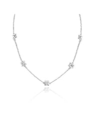 Bling Jewelry Sterling Silver Roman Numeral Numbers Chain Necklace