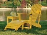 Adirondack Outdoor Furniture Set - Chair, Footrest and Table