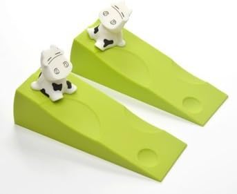 2-pack of Durable Stylish Cow Shaped Cartoon Silicone Door Stopper, Decorative Door Stops, Pinch-resistant Door Wedge Finger Protector Candy Color