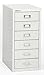 Bisley 6 Drawer Steel Under-Desk Multidrawer Storage Cabinet, White (MD6-WH)