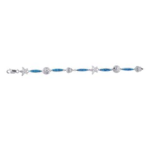 Sterling Silver With Opal Bracelet by