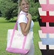 Natural/Black Carry All Tote Bag