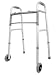 Search : Ez2care Deluxe Two Botton Folding Walker with 5 Inch Wheels, Anodized Silver