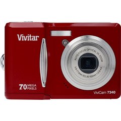 Vivitar VIVICAM-7340RED 7.0MP Camera with 3x Optical Zoom and 2.4-Inch LCD (Red)