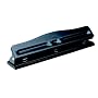 Charles Leonard Inc. 3 Hole Adjustable Paper Punch, 12 Sheet Capacity, Black, 1 per Box (033)