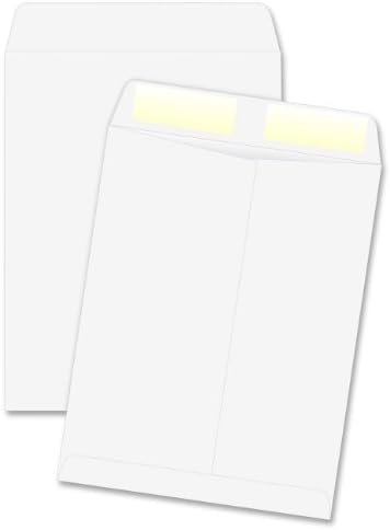 Quality Park Heavyweight Catalog Envelopes, Gummed, White, 10 x 13, 250 per Box, (41689)