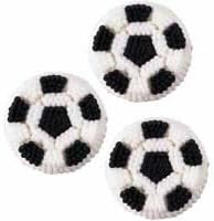 WILTON SOCCER BALLS ICING Decorations 710-477