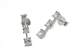 Image of Silver CZ Drop Earrings