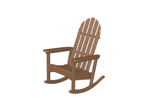 Recycled Plastic Adirondack Rocking Chair by Polywood Frame Color: Teak