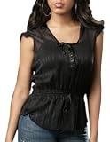 Apple Bottoms Juniors' Solid Flutter Blouse