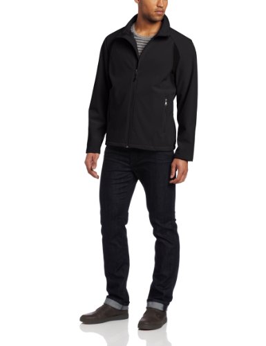 Calvin Klein Men's Soft Shell Zip Front Jacket, Gray, Small On Sale