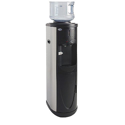 Whynter Free-Standing Hot and Cold Water Dispenser with Storage - Stainless Steel/ Black