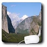 Sandy Mertens California - El Capitan and Bridalveil Falls in Yosemite National Park - Mouse Pads