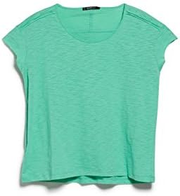Mango Women's Slub Cotton T-Shirt, Mint Green, S