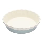 Kitchen Craft Classic Collection Oven to Tableware Round Large Ceramic Fluted Pie Dish, 26 x 6 cm