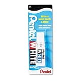 Pentel 100W - Permanent Marker, Broad Tip, White-PEN100W