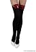 Opaque Thigh Highs With Sequin Bow Top (Black/Red;One Size)