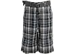 Unionbay Belted Black Plaid Shorts