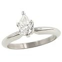 0.52cttw Pear Shape Diamond Solitaire Ring Egl G-H/vs2
