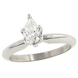 0.52cttw Pear Shape Diamond Solitaire Ring Egl G-H/vs2