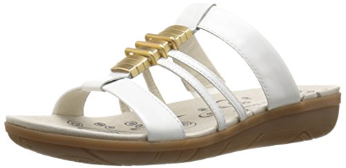 BareTraps Women’s Joyful Toe Ring Sandal, White, 9.5 M US