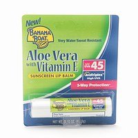 Banana Boat Aloe Vera with Vitamin E Sunscreen Lip Balm SPF 45