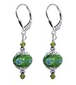SCER055 Made with Swarovski Elements® Green 10mm Donut Shape ...