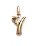 14K 'Y' Pol Initial Pendant - GH10057