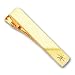 Gold-plated .01 Ct. Diamond Polished Florentined Tie Bar