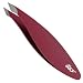 Slice 10457  Tweezers, Combo Slanted and Pointed, Red