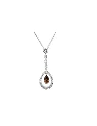 Diamond Cinnamon Brown Necklace/Pendant 18K White Gold