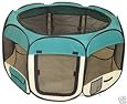 Pet Travel, Indoor or Outdoor Dog Cat Puppies Kitten Play Yard *Teal* *Small*