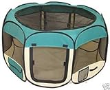 Pet Travel, Indoor or Outdoor Dog Cat Puppies Kitten Play Yard *Teal* *Small*
